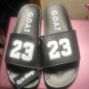 Black GOAT Slide Sandals